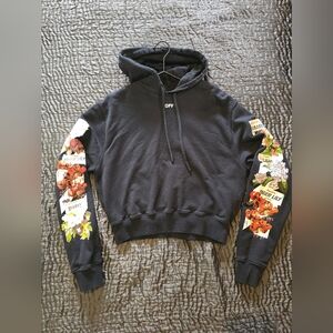 Off-White c/o Virgil Abloh Women's Black Flower Shop Hoodie XS